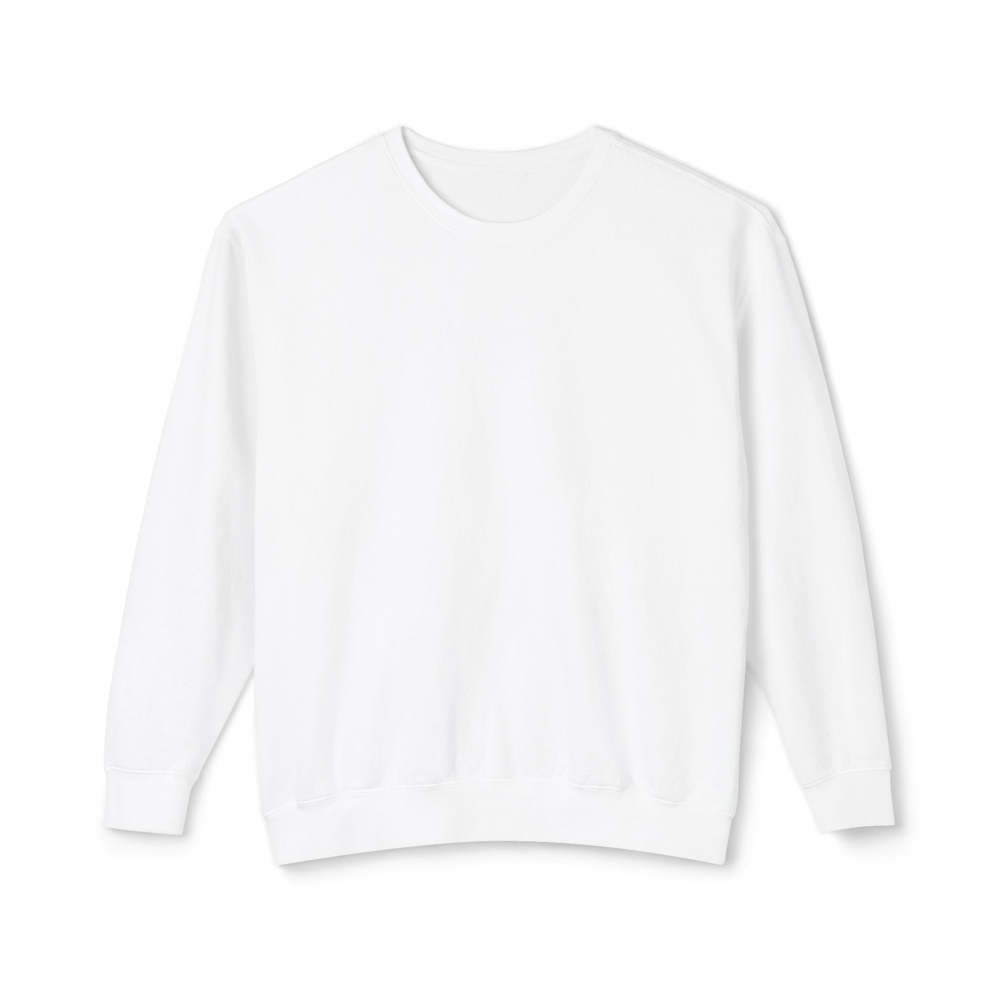 Delete Crewneck Sweatshirt — Minimal White Lightweight Pullover-zoom-1