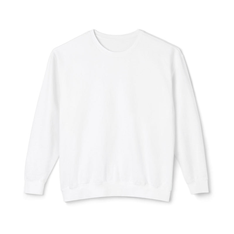 Delete Crewneck Sweatshirt — Minimal White Lightweight Pullover-zoom-