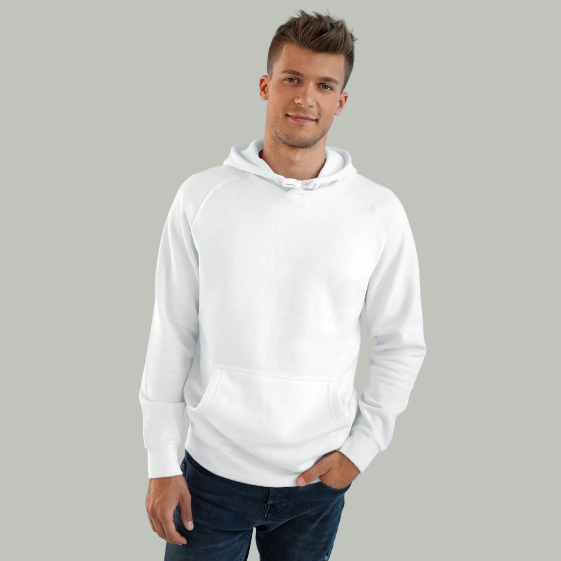 Delete Classic White Hoodie — Minimal Unisex Pullover-15