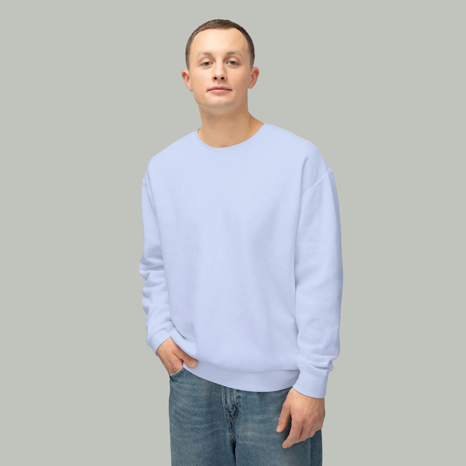 Delete Crewneck Sweatshirt — Minimal White Lightweight Pullover-24